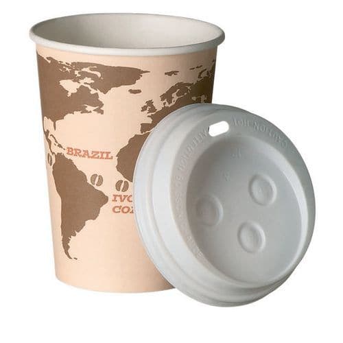 Kartonnen bekers World map 11.5 tot 40 cl