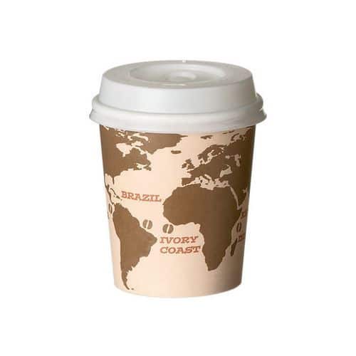 Kartonnen bekers World map 11.5 tot 40 cl