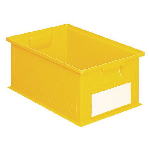 Stapelbare bak - geel - lengte 200 tot 630 mm - 3,6 tot 85 liter