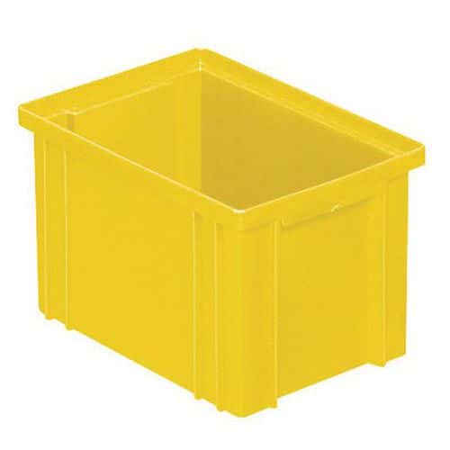 Stapelbare bak - geel - lengte 200 tot 630 mm - 3,6 tot 85 liter