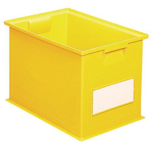 Stapelbare bak - geel - lengte 200 tot 630 mm - 3,6 tot 85 liter