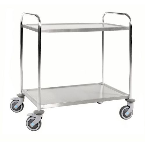 Rvs trolley met 2 plateaus KM60354 - Kongamek