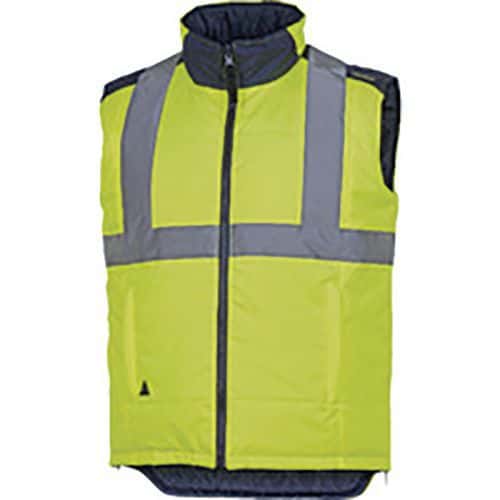 Bodywarmer zichtbaarheid polyester met PVC Coating Fidji