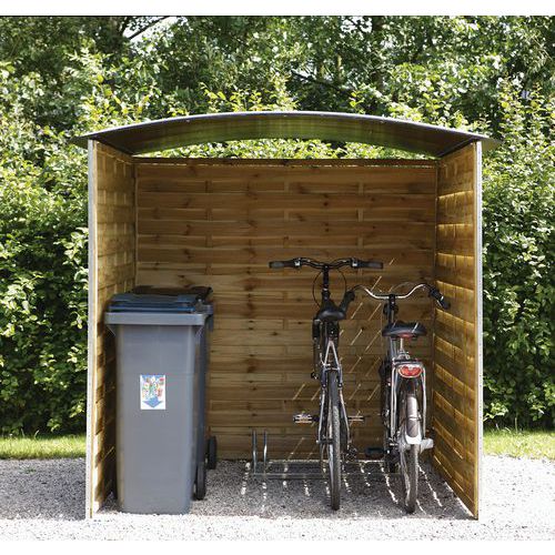 Fietsenhok van gevlochten hout gemakkelijk en snel bestellen Manutan