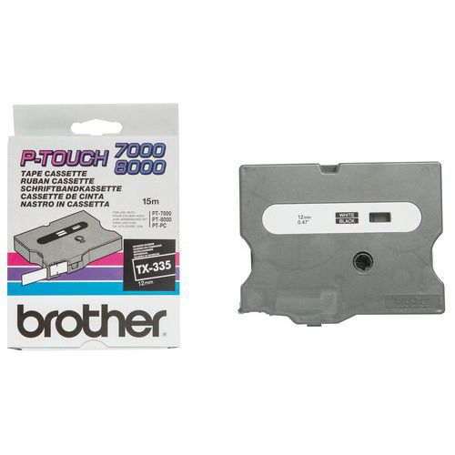 Labelcassettes voor labelprinters Brother - Breedte 12 mm