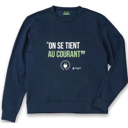 Sweatshirt bedrukt Vsweat marine - Parade