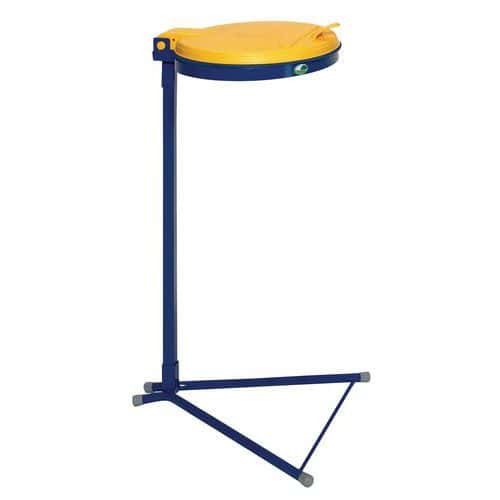 Standaardafvalzakhouder blauw met deksel - 120 L