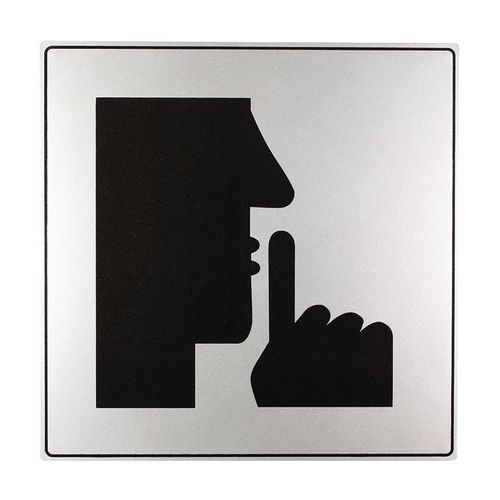 Pictogram van polystyreen ISO 7001 - Stilte