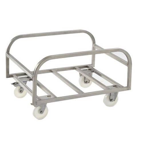 Trolley RVS voor bak groot volume 100 L tot 500 L - GILAC