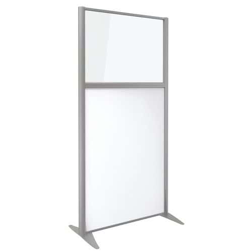 Scheidingswand KP+ - Melamine met glas - Hoogte 160 cm