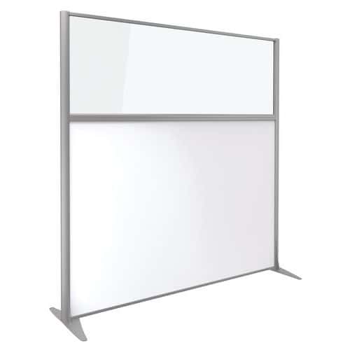 Scheidingswand KP+ - Melamine met glas - Hoogte 160 cm