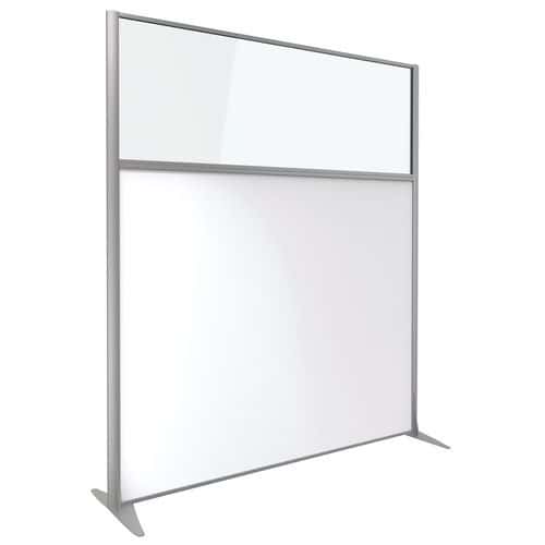 Scheidingswand KP+ - Melamine met glas - Hoogte 180 cm