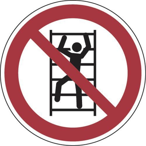 Verbodsbord - Verboden te klimmen - Aluminium rond