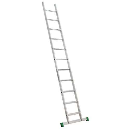 Enkelvoudige aluminium ladder Prima - 11 tot 19 treden - stabilisatiestang - Facal