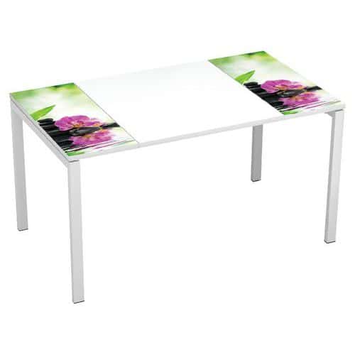 Rechte bureau 140x80 cm met blad decoratie EasyDesk