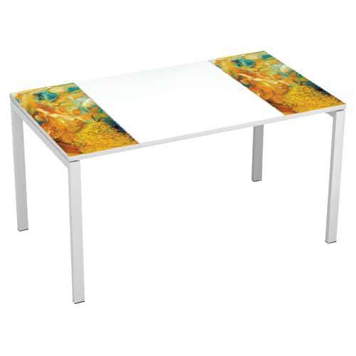 Rechte bureau 140x80 cm met blad decoratie EasyDesk