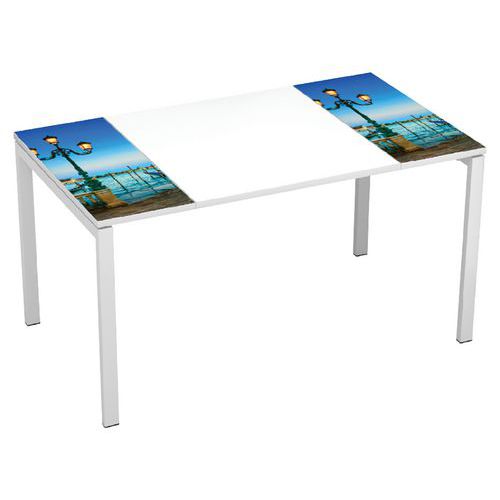 Recht bureau 140x80cm met blad Décor Easy Office - Manutan