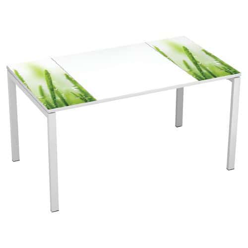 Rechte bureau 140x80 cm met blad decoratie EasyDesk