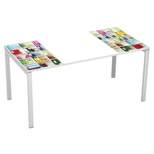 Bureau recht 160x80 cm met blad decoratie EasyDesk