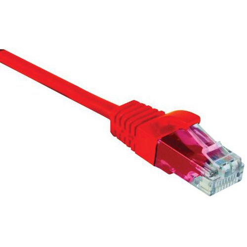 Netwerkkabel RJ45 CAT 5E U/UTP SNG rood 0.3 m