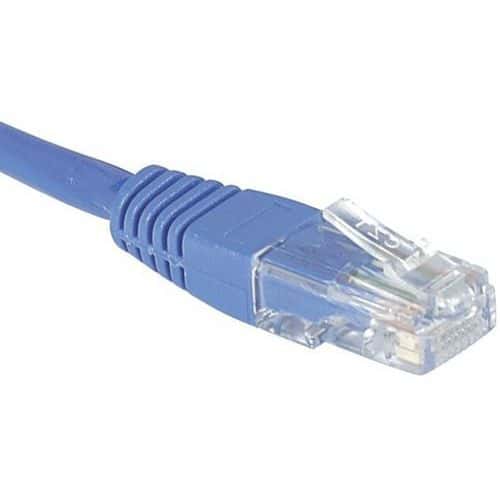 Netwerkkabel budget RJ45 CAT 6 U/UTP blauw 0.5 m