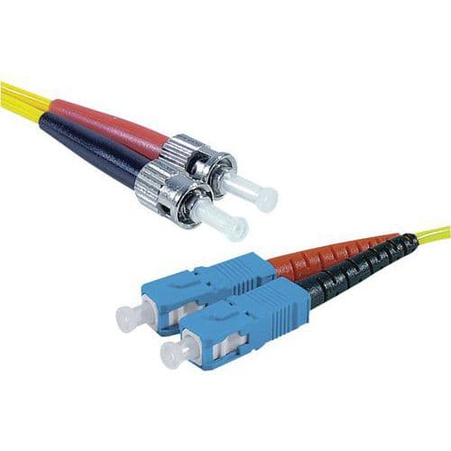 Kabel Duplex draadbrug OS2 SC-UPC/ST-UPC geel 8 m