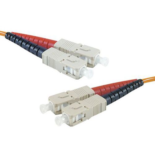 Draadbrug Duplex 2 mm OM1 SC-UPC/SC UPC oranje 1 m