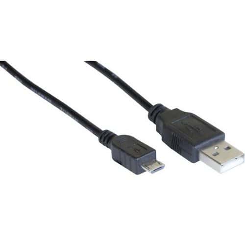 Kabel USB 2.0 ECO A / MICRO B zwart 3 M