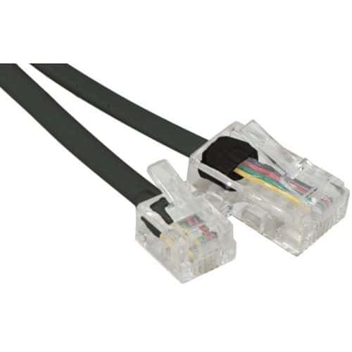 Telefoonsnoer RJ11 naar RJ45 zwart - 10 m