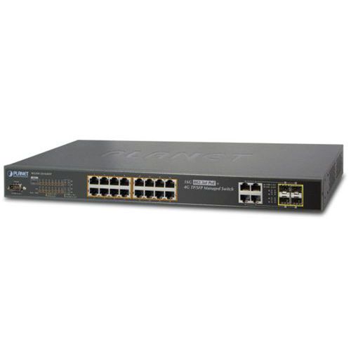 Planet WGSW-20160HP switch Niv.2 16P GIGABIT PoE+ 4 SFP 230W