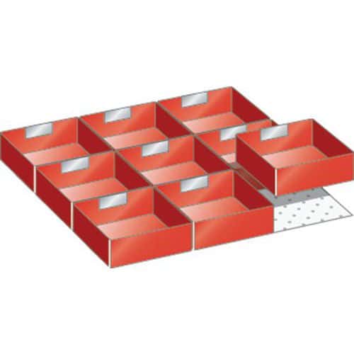 Set materiaal voor indeling 27x27E (bxdxh) 459x459x75 mm - lista