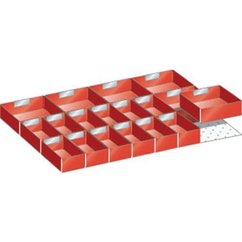 Set materiaal voor indeling 27x36E (bxdxh) 612x459x50 mm - lista