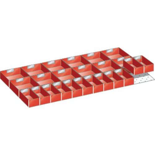 Set materiaal voor indeling 54x27E (bxdxh) 918x459x75 mm - lista