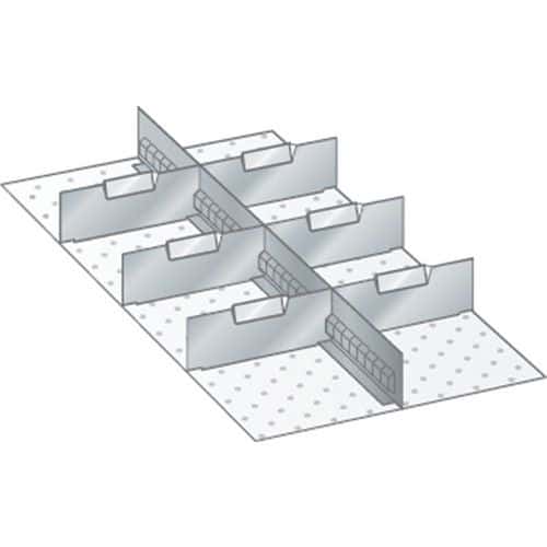 Set materiaal voor indeling 18x36E (bxdxh) 306x612x50 mm - lista