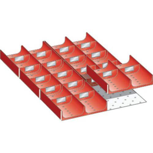 Set materiaal voor indeling 18x27E (bxdxh) 306x459x50 mm - lista