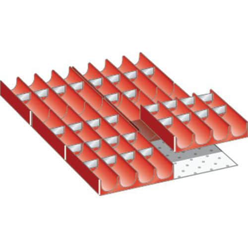 Set materiaal voor indeling 18x27E (bxdxh) 306x459x50 mm - lista