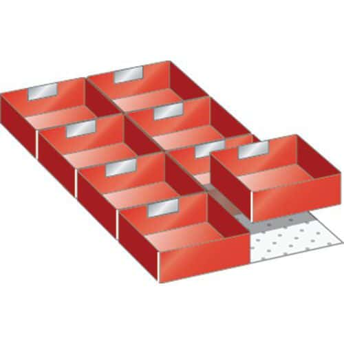 Set materiaal voor indeling 18x36E (bxdxh) 306x612x50 mm - lista