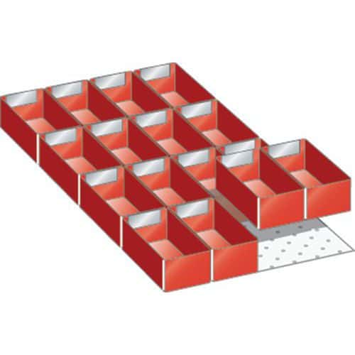 Set materiaal voor indeling 18x36E (bxdxh) 306x612x50 mm - lista