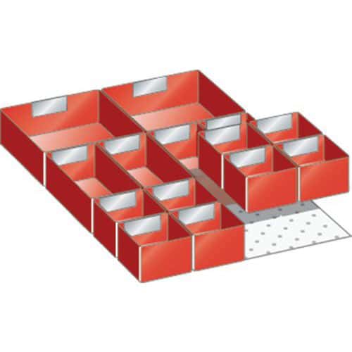 Set materiaal voor indeling 18x27E (bxdxh) 306x459x75 mm - lista