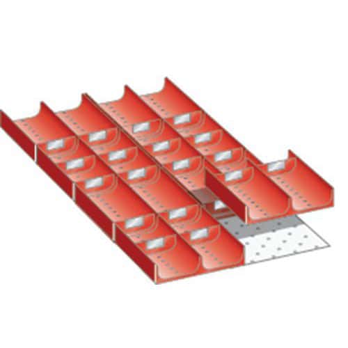 Set materiaal voor indeling 18x36E (bxdxh) 306x612x50 mm - lista