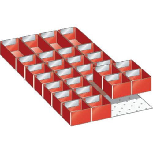 Set materiaal voor indeling 18x36E (bxdxh) 306x612x75 mm - lista