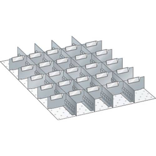 Set materiaal voor indeling 27x36E (bxdxh) 459x612x50 mm - lista