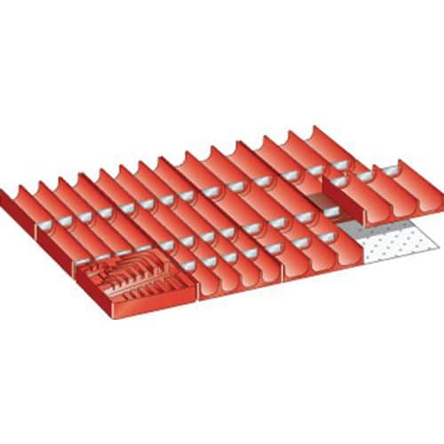 Set materiaal voor indeling 36x27E (bxdxh) 612x459x50 mm - lista