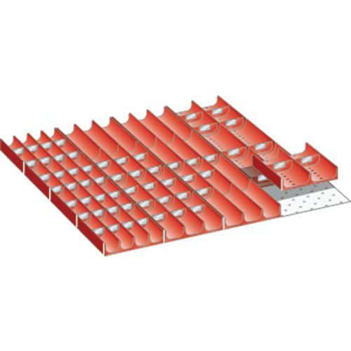 Set materiaal voor indeling 36x36E (bxdxh) 612x612x50 mm - lista