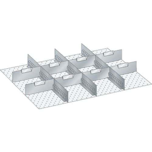 Set materiaal voor indeling 36x27E (bxdxh) 612x459x100 mm - Lista