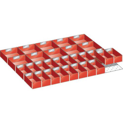 Set materiaal voor indeling 45x36E (bxdxh) 765x612x50 mm - lista