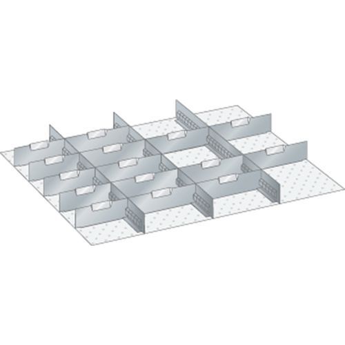 Set materiaal voor indeling 45x36E (bxdxh) 765x612x75 mm - lista