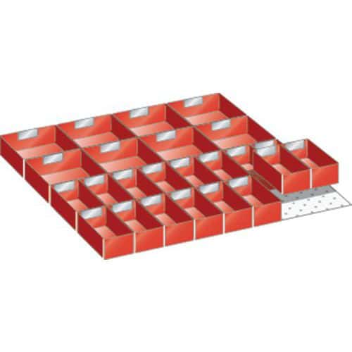 Set materiaal voor indeling 36x36E (bxdxh) 612x612x75 mm - lista