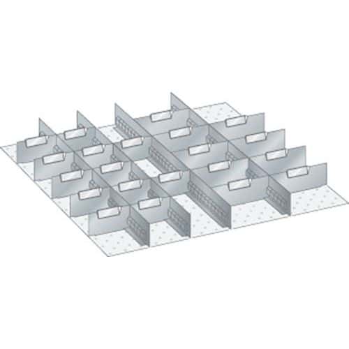 Set materiaal voor indeling 36x36E (bxdxh) 612x612x75 mm - lista