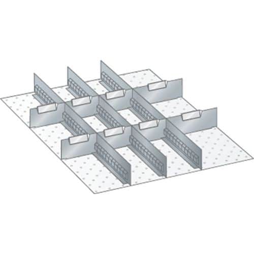 Set materiaal voor indeling 27x36E (bxdxh) 459x612x100 mm - Lista